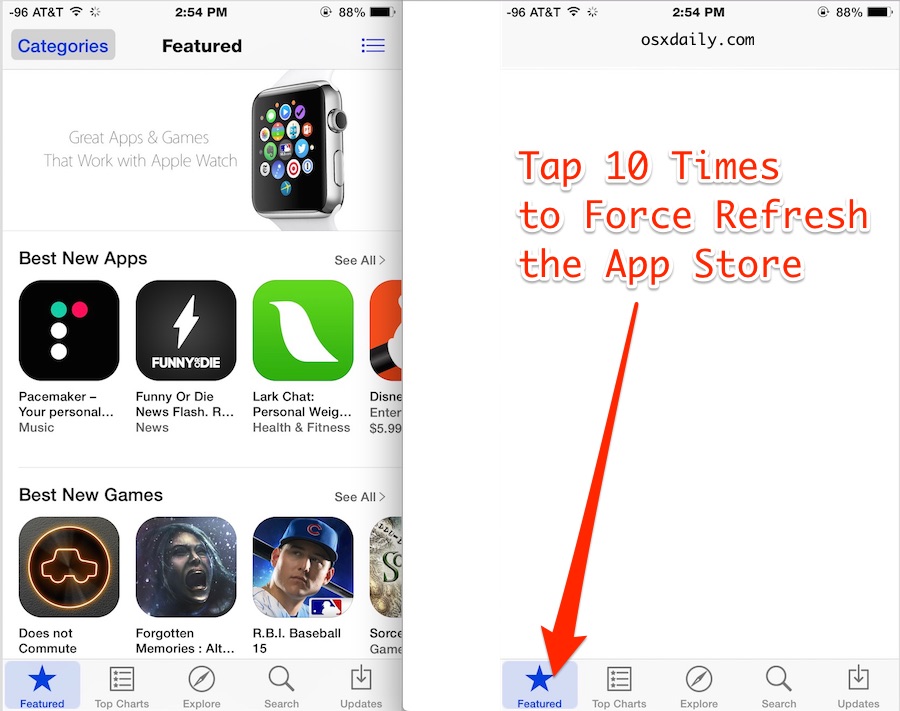 Force App Store Refresh in iOS