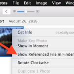 Show Referenced File in Finder from Photos app of Mac OS X