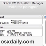 VirtualBox manager