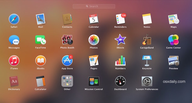 Reset Launchpad layout in Mac OS X 