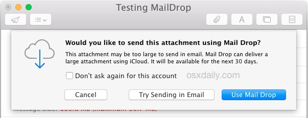 Using Maildrop for Mac Mail app in OS X