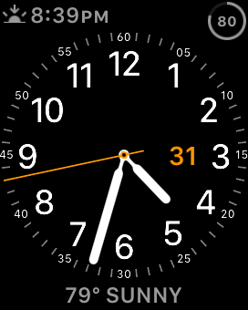 Apple Watch clock face