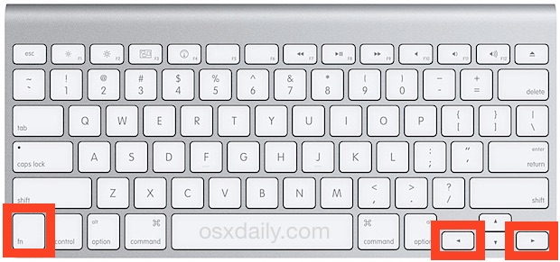 Modernisering Prestige Turbine The “Home” & “End” Button Equivalents on Mac Keyboards | OSXDaily