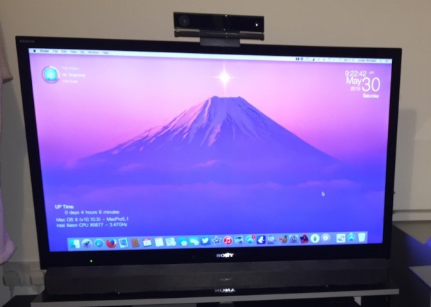Mac Pro connected to a  46" tv