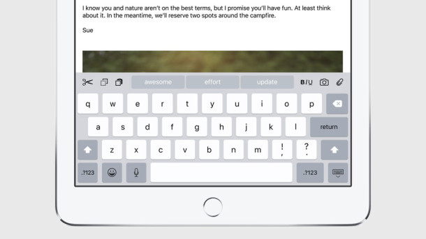 new keyboard in iOS 9