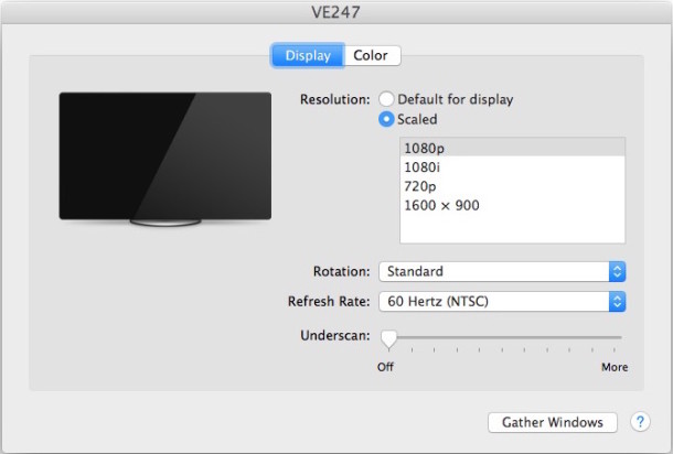 adjust screen width for video on mac