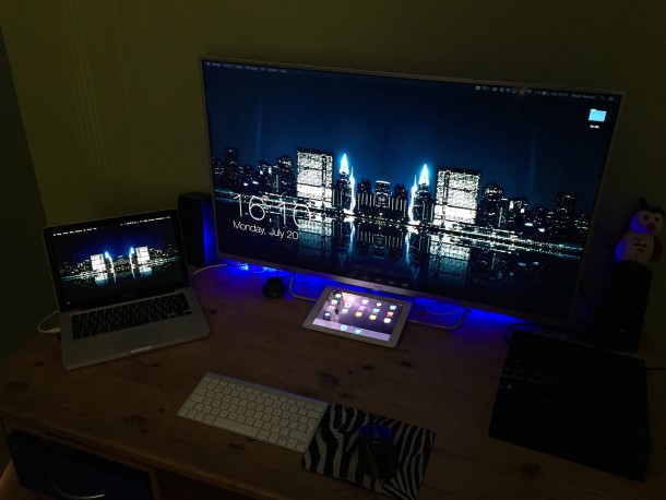 MacBook Pro TV display, LED mood lighting