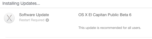 OS X El Capitan Public Beta 6