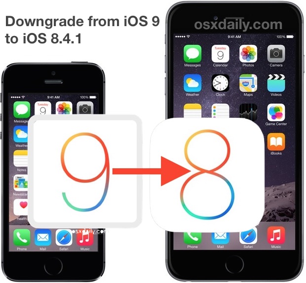 How to downgrade iOS 9 to iOS 8.4.1