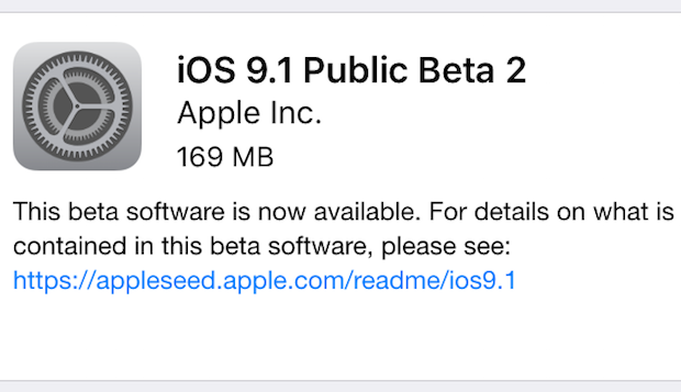 iOS 9.1 Public Beta 2