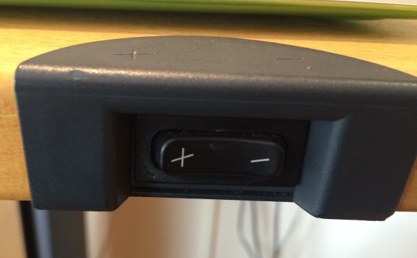 Adjustable desk controls