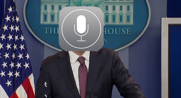 Siri answers question at White House press conference