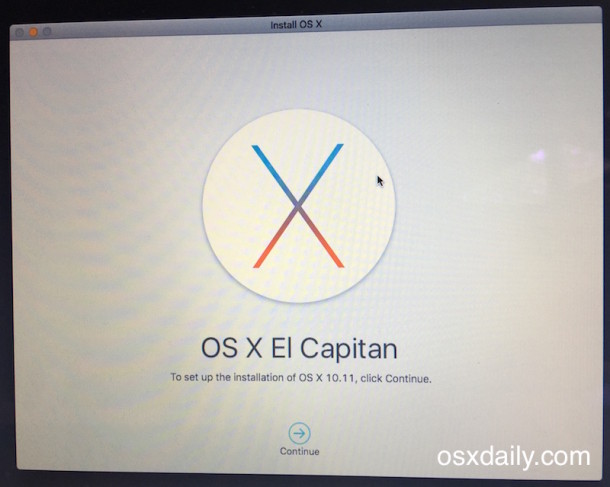 Clean installing OS X El Capitan
