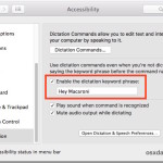 Enable Dictation by voice command in Mac OS X