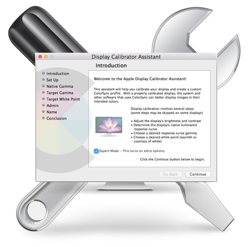 Expert Mode Display color calibrator in OS X 