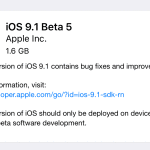 iOS 9.1 beta 5 ota download