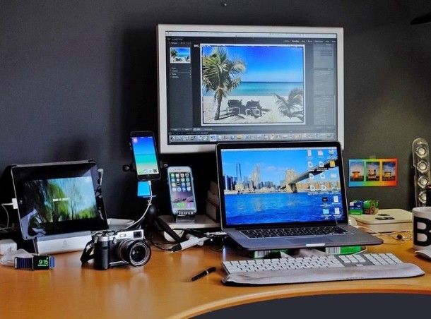 Mac setup standing desk 