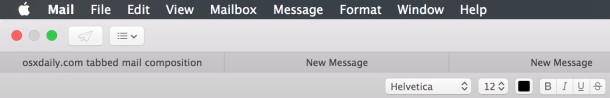 Tabbed Emails in Mail app for Mac OS X