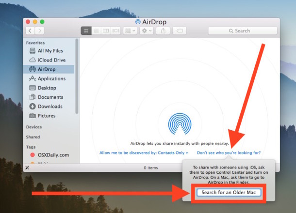 Включите скрытый режим совместимости AirPort в Mac OS X