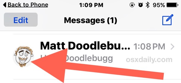 Assign a custom contact photo to person in iOS