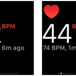 Apple Watch heart rate reading