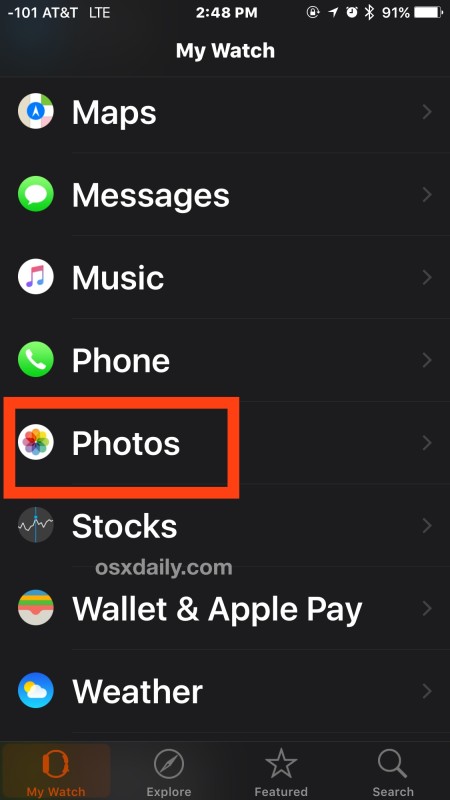 choose-photos-app-on-apple-watch-settings