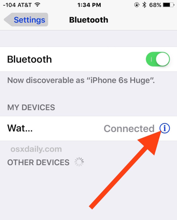 Get info about the Bluetooth device