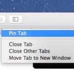 How to pin a tab in Safari with right-click