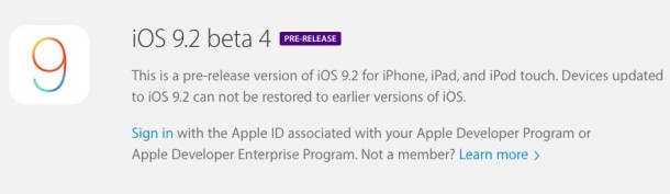 iOS 9.2 beta 4