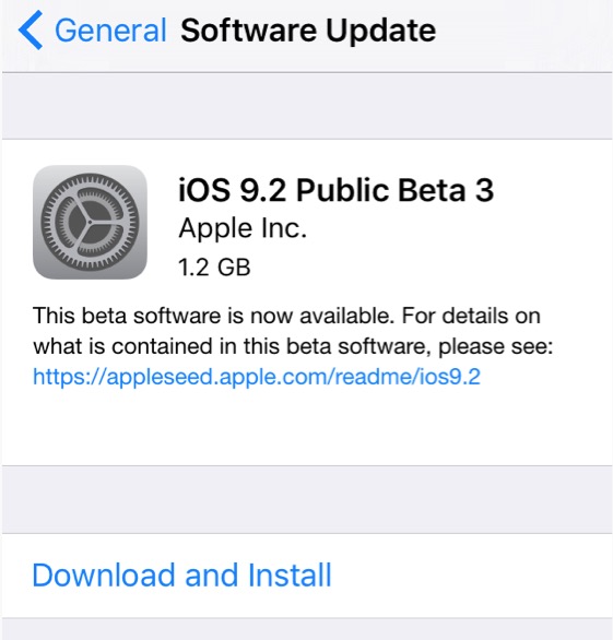 iOS 9.2 public beta 3