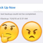 Last backup could not be completed to iCloud error in iOS