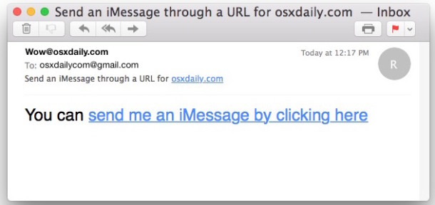Запустите iMessage из Интернета или электронной почты с уловкой URL