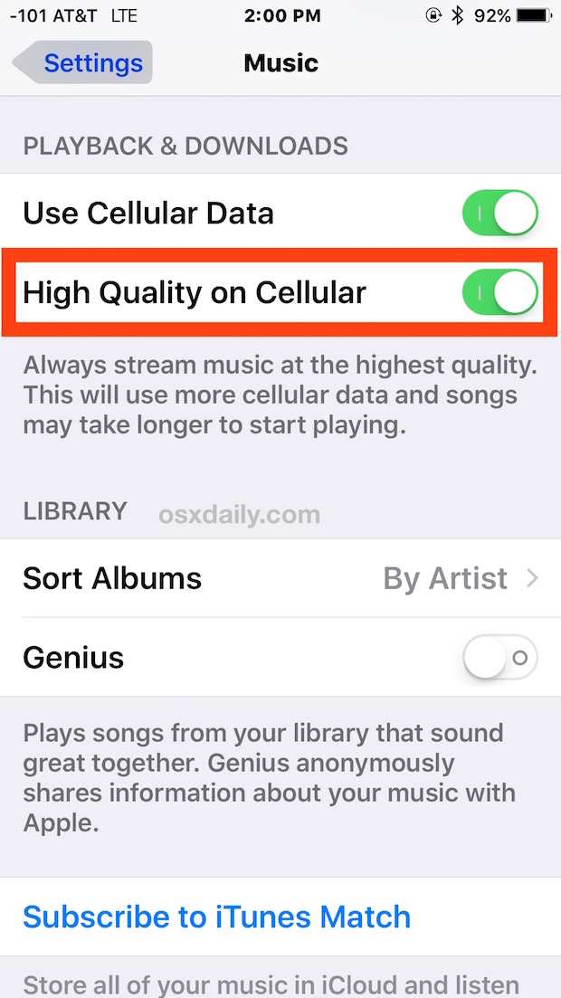 Enable high quality streaming over cellular