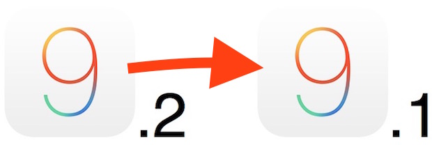 Downgrade iOS 9.2 to iOS 9.1