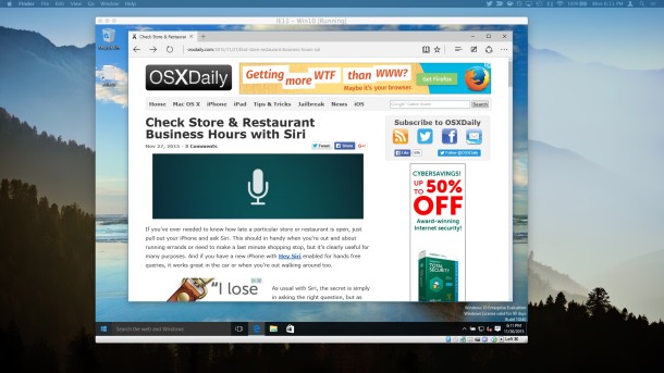 How To Run Microsoft Edge Web Browser In Mac Os X | Osxdaily