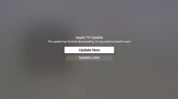 Updating Apple TV system software