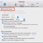 Use the classic layout in Mail app for Mac OS X to disable the swipe gesture