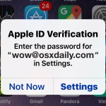 Apple ID password verification pop-up constantly, here's the fix
