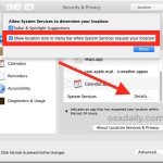 Show location use menu icon in Mac OS X