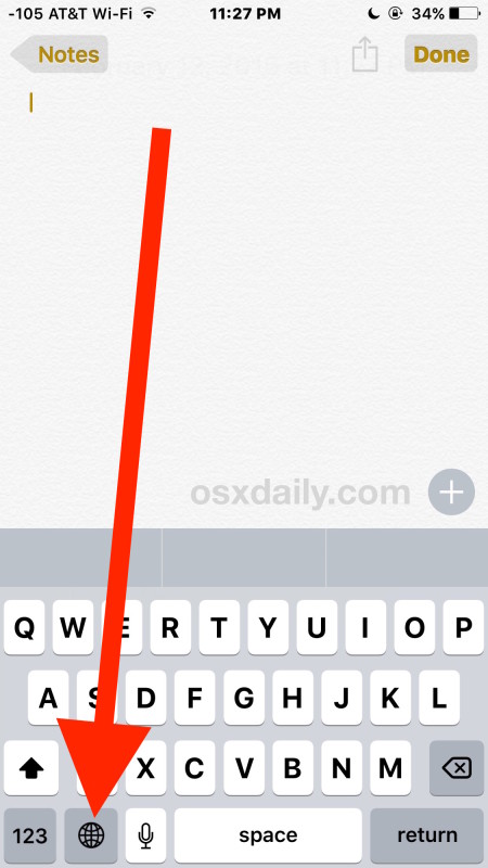 Access emoticon keyboard in iOS