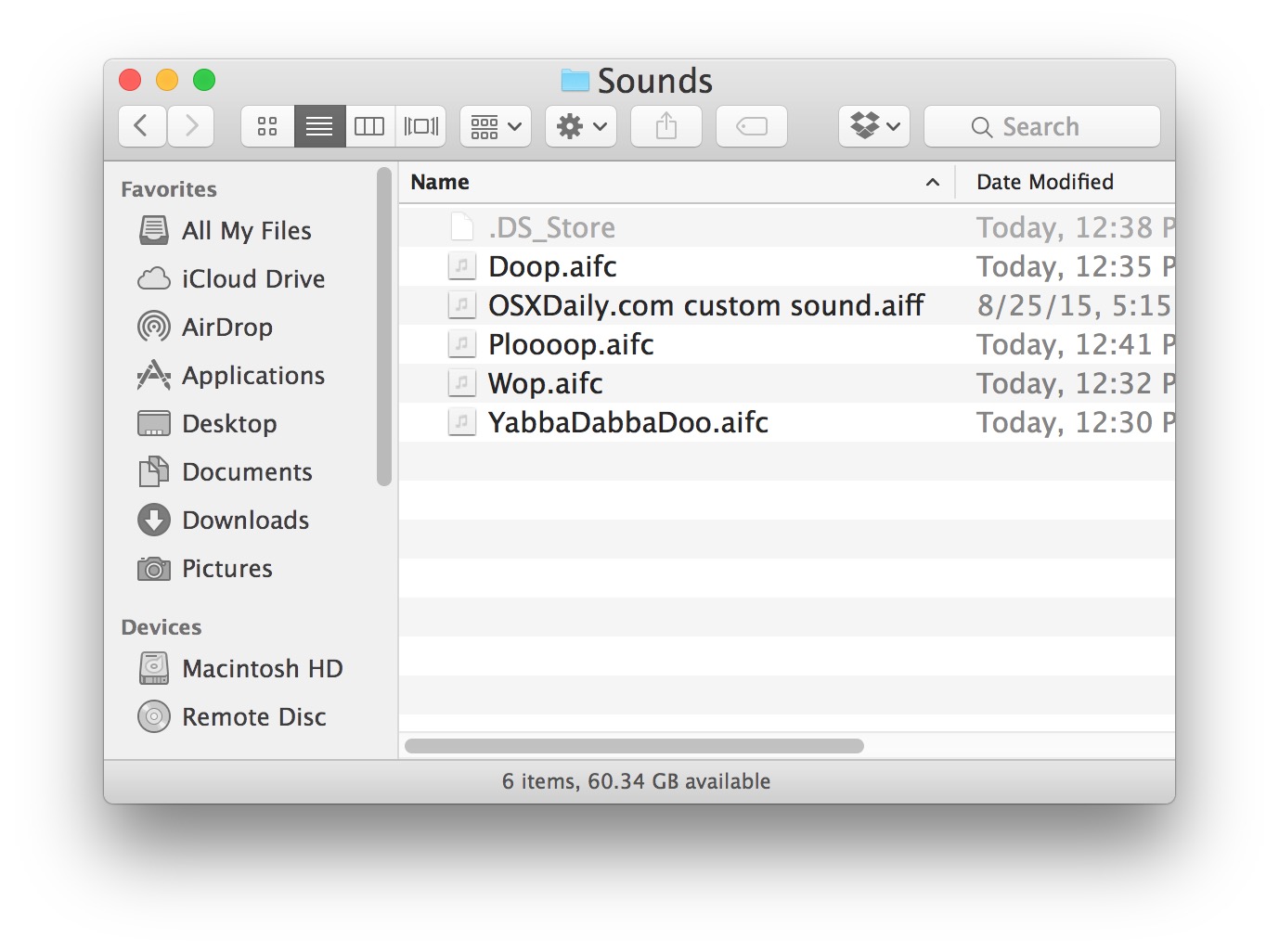 Accessing the user made system alert sounds in Mac OS X