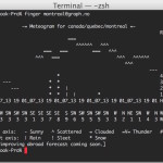 Get weather forecast from the command line with finger