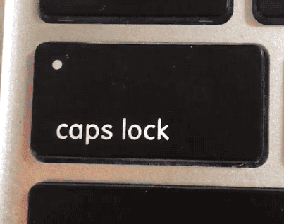 Amazing animated GIF example created from a video showing how to use a caps lock key