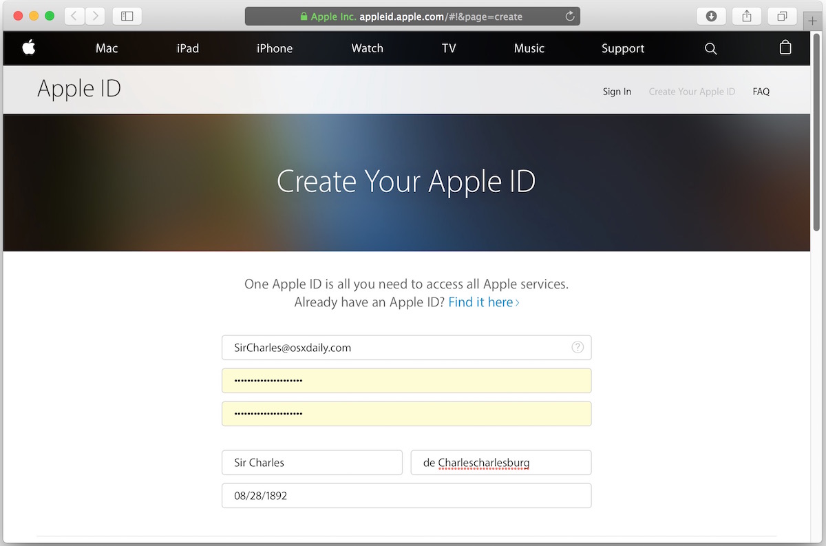 Make a new Apple ID to fix device not eligible error
