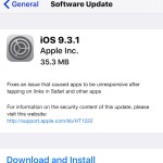 iOS 9.3.1 update install