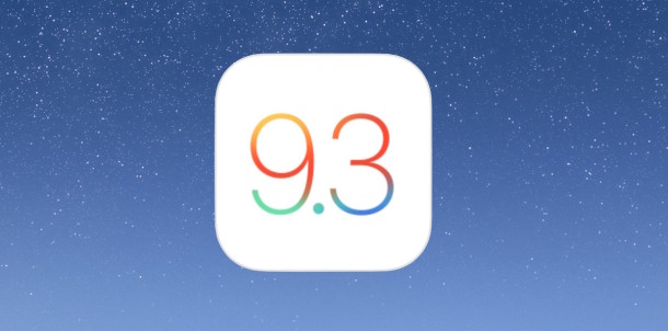iOS 9.3 update