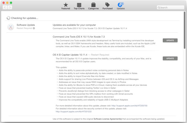OS X 10.11.4 El Capitan Update Available to Download - OS X Daily