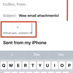 Send an email with attachment in Mail for iOS