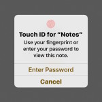 Use Touch ID or enter a password to view the note