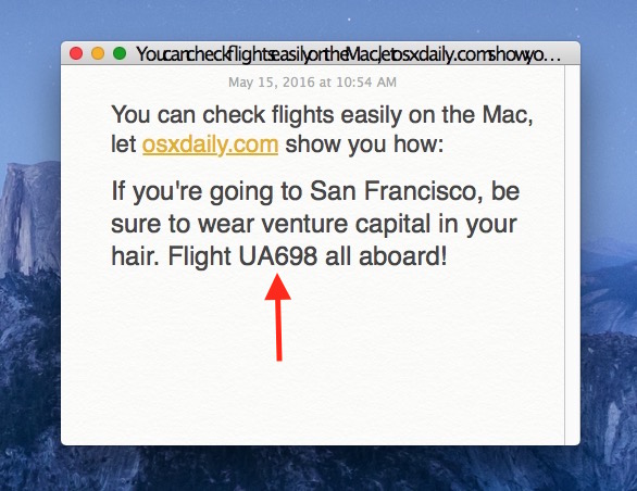 1 Check flight info on Mac quickly